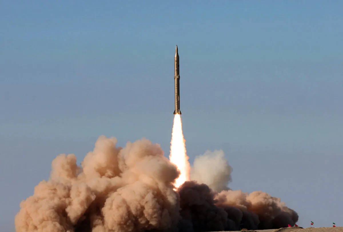 A missile launch at an undisclosed location in Iran on Nov. 12, 2008. (-/AFP via Getty Images)