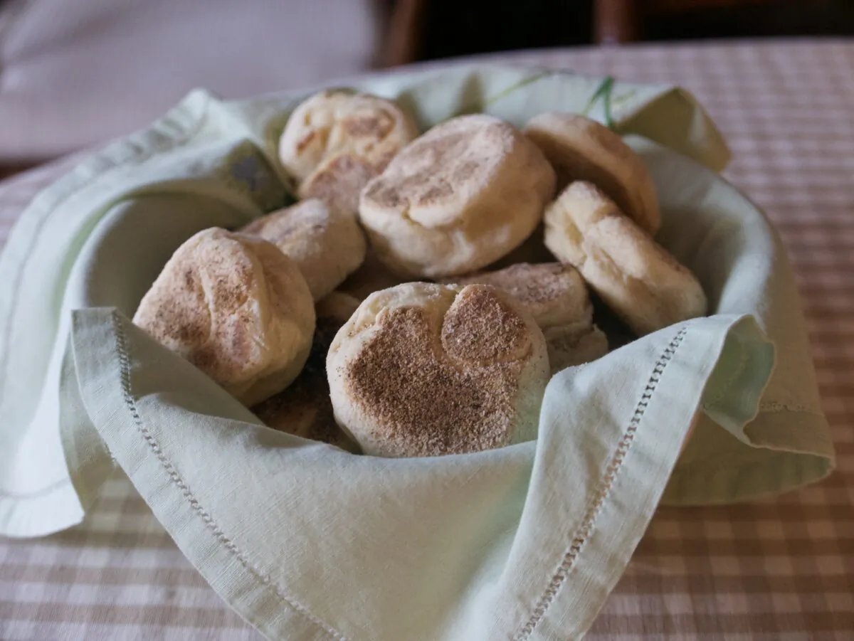 Make a large batch of English muffins to stash in the fridge—or freezer—for future breakfasts and brunches. (Victoria de la Maza)