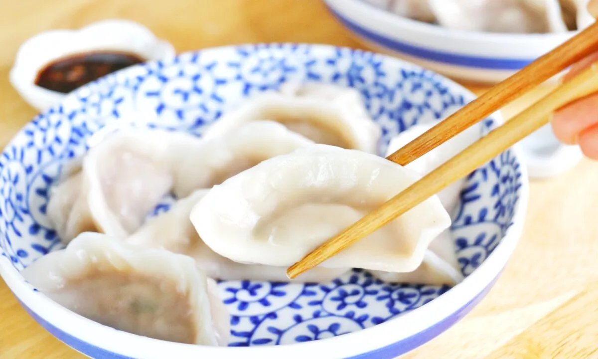 Enjoy your homemade dumplings with dipping sauce and a pat on the back. (CiCi Li)