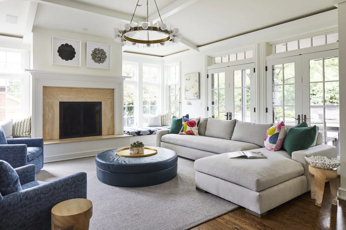 French windows line the family room, letting in an abundance of sunshine and warmth. (Laurey Glenn)
