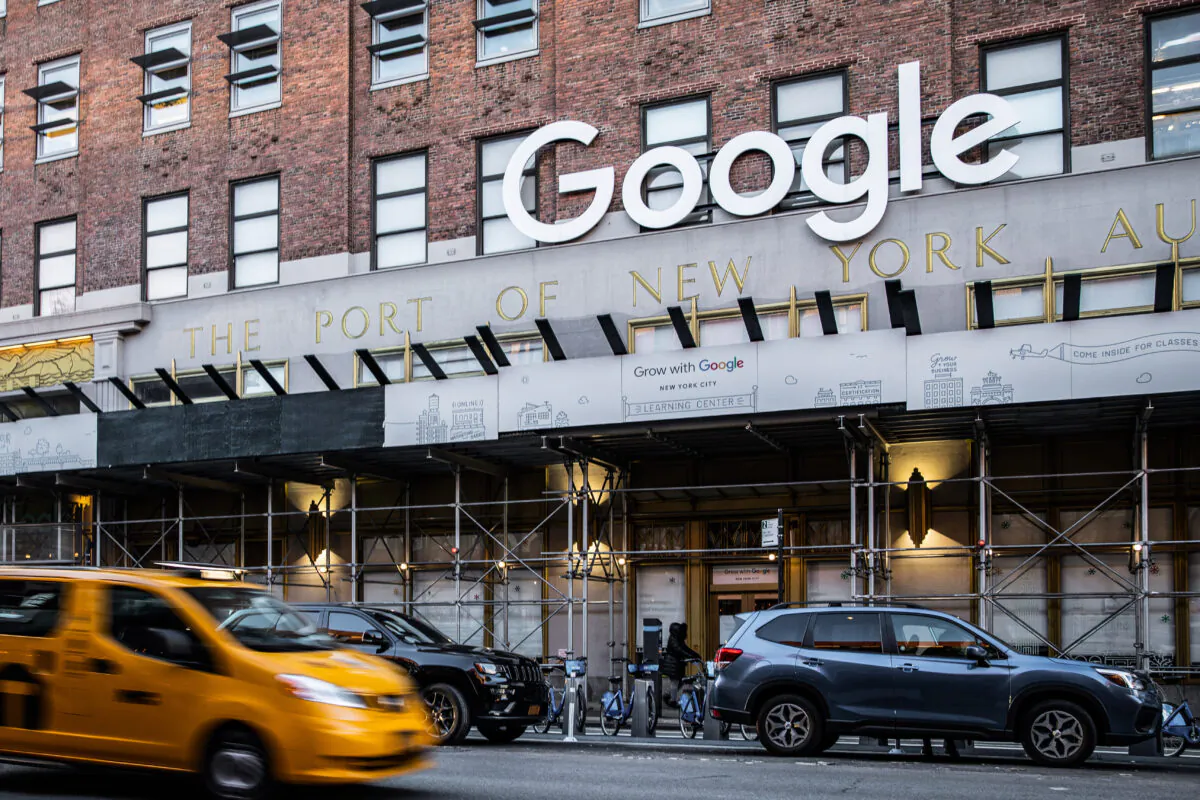 Google's offices in lower Manhattan in New York on Jan. 20, 2021. (Chung I Ho/The Epoch Times)