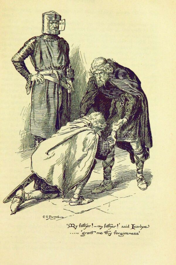 Illustration_by_C_E_Brock_for_Ivanhoe-Ivanhoe with Cedric