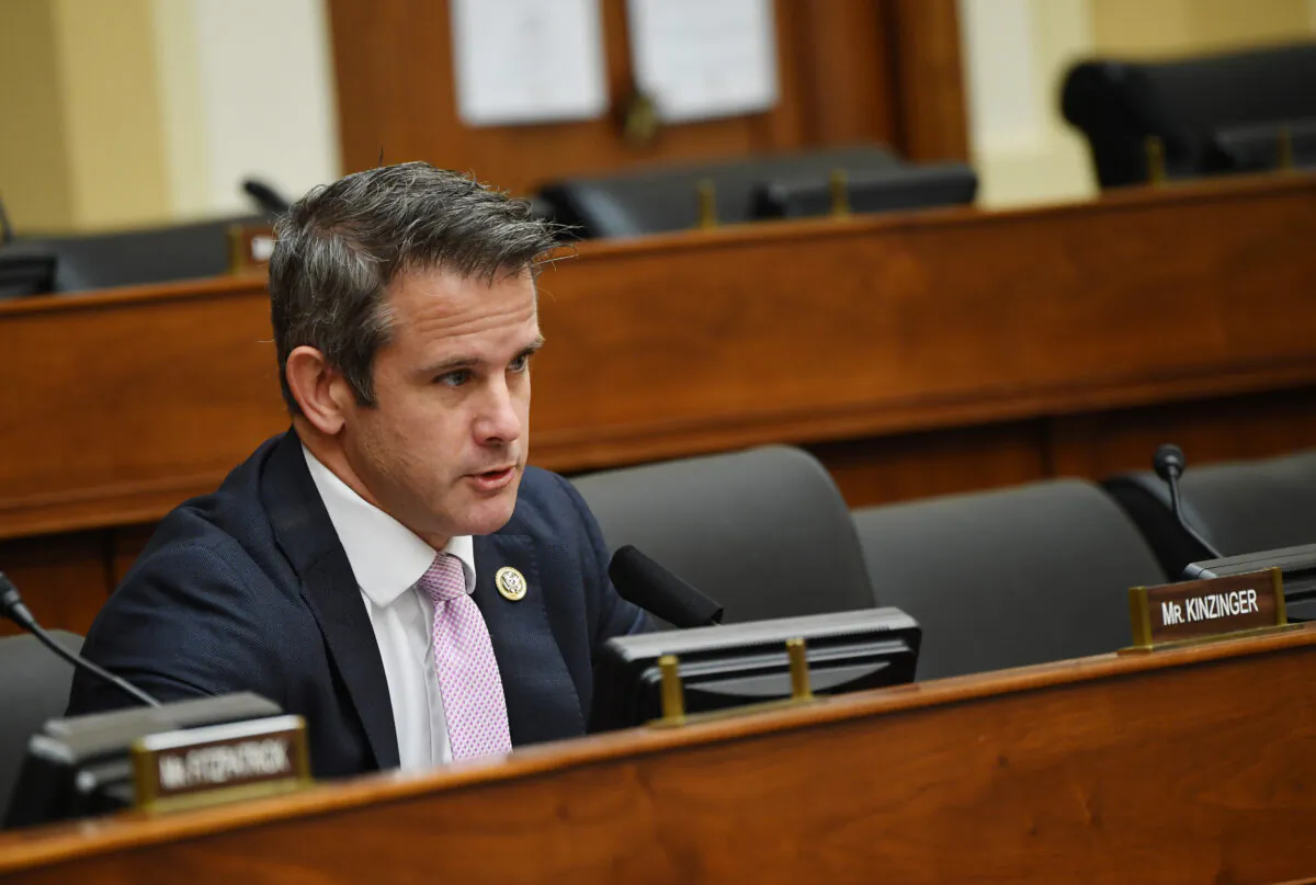 Rep. Adam Kinzinger (R-Ill.) on Capitol Hill in Washington on Sept. 16, 2020. (Kevin Dietsch-Pool/Getty Images)