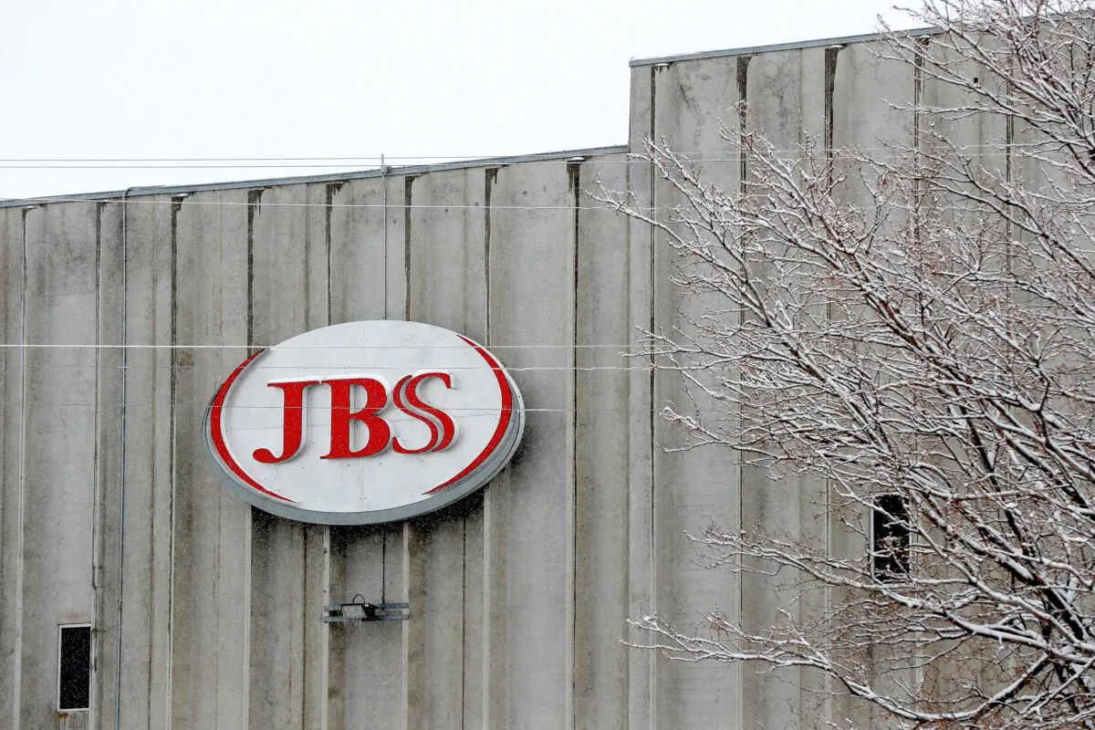 The Greeley JBS meat packing plant sits idle in Greeley, Colo., as the company tested employees for COVID-19, on April 16, 2020. (Matthew Stockman/Getty Images)