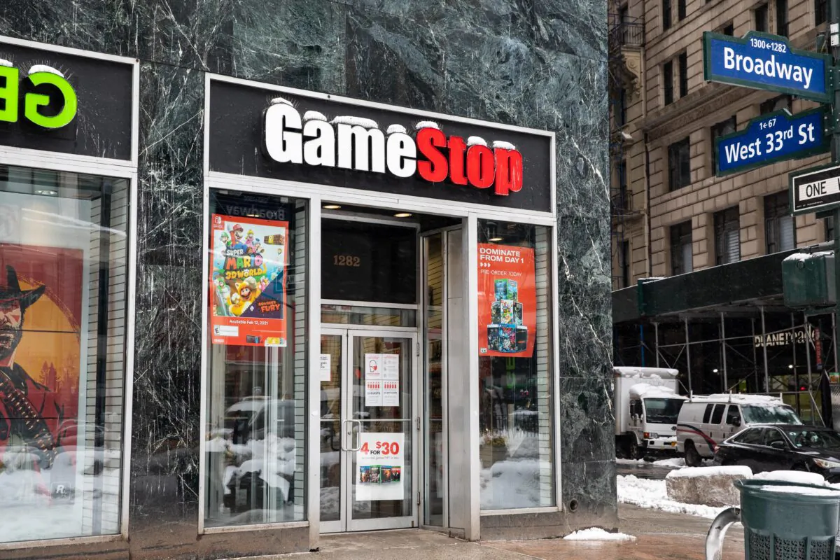 A GameStop store in New York on Feb. 2, 2021. (Chung I Ho/The Epoch Times)