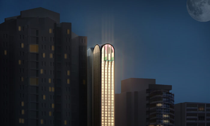 Night presumption    of caller   pencil skyscraper successful  Sydney. (Supplied)