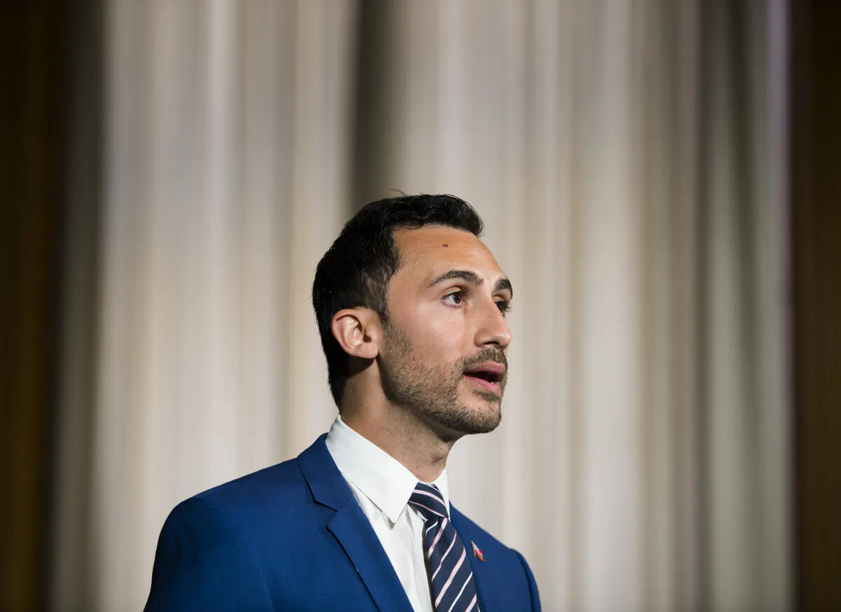 Ontario Minister of Education Stephen Lecce speaks during the daily updates regarding COVID-19 at Queen's Park in Toronto on June 9, 2020. (Nathan Denette/The Canadian Press)