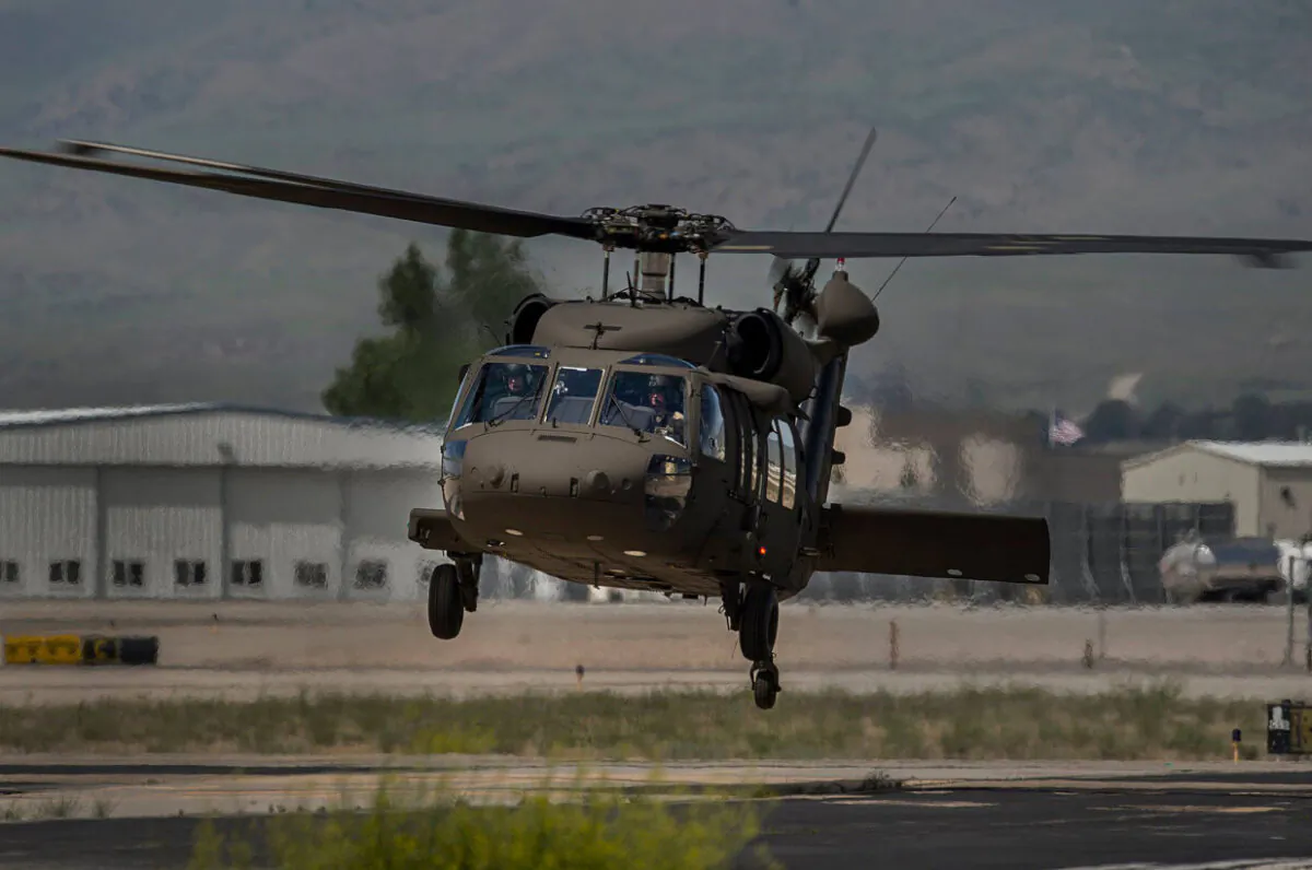 A UH-60M Black Hawk helicopter. (Courtesy of Idaho Army National Guard via Twitter)