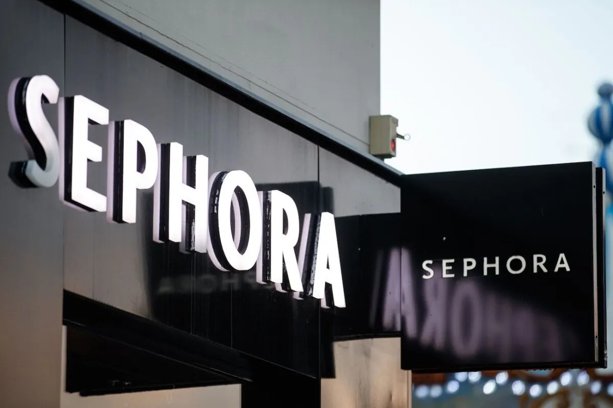 The Sephora logo on the front facade of a shop in the city of Caen, northwestern of France. (Sameer Al-Doumy/AFP via Getty Images)