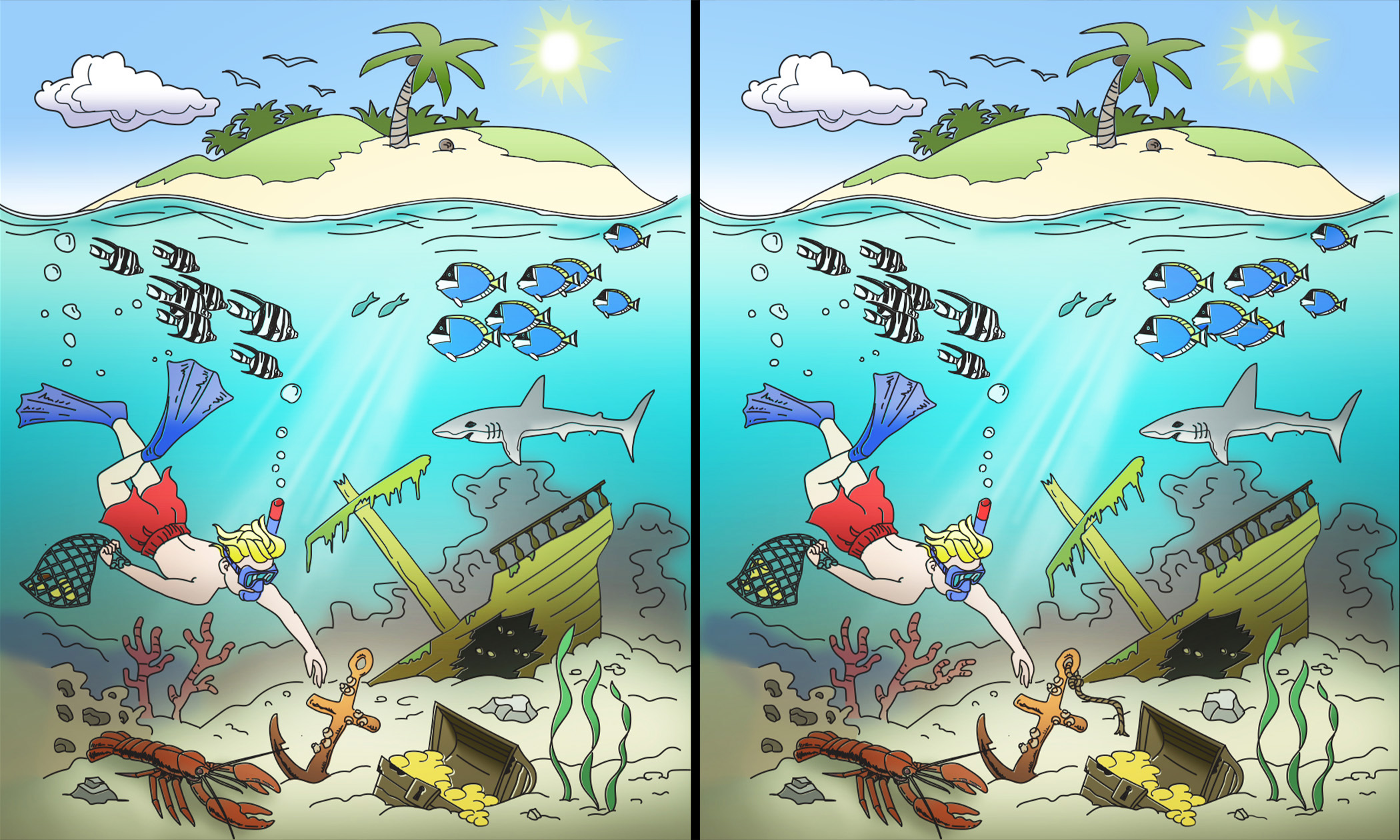 Can You Spot 11 Differences Hidden in These 2 Balmy Underwater Scenes ...