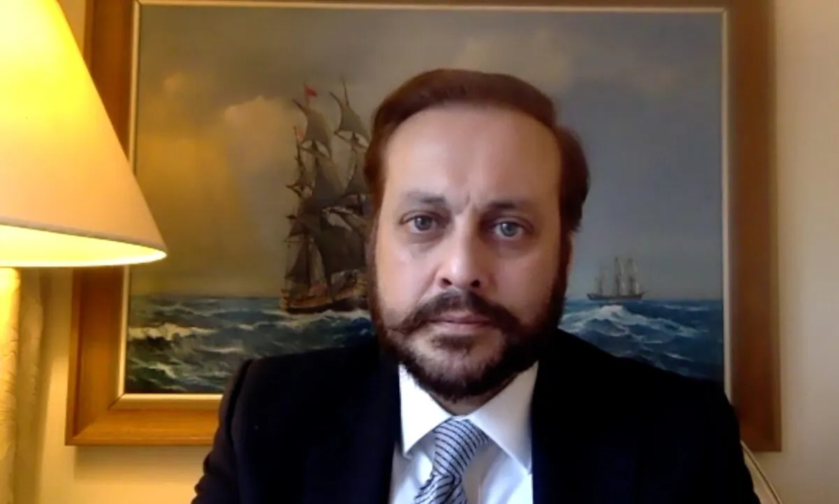 In this still image taken from a video, Imran Ahmad Khan MP speaks to NTD in a virtual interview, in London on Feb. 4, 2021. (NTD)
