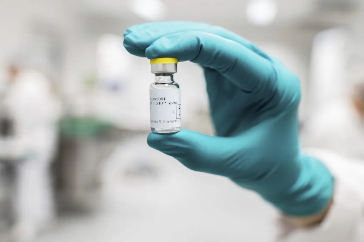 A vial of the Janssen COVID-19 vaccine by Johnson & Johnson in July 2020. (Johnson & Johnson via AP)