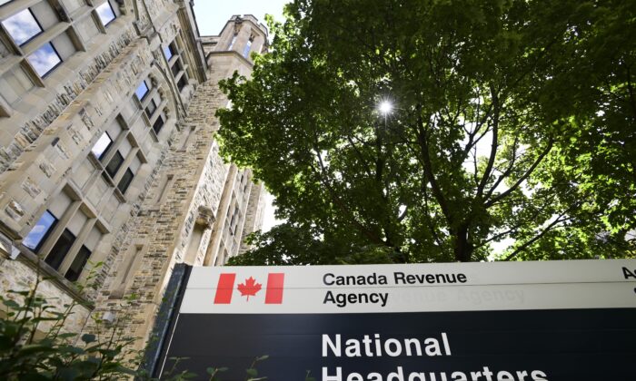 The Canada Revenue Agency (CRA) headquarters Connaught Building is pictured in Ottawa on Aug. 17, 2020. (Sean Kilpatrick/The Canadian Press)