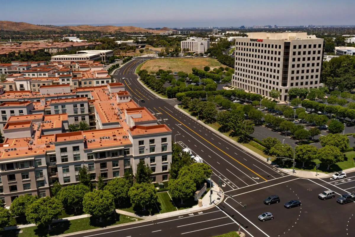 An aerial view of Irvine, Calif., on June 26, 2020. (John Fredricks/The Epoch Times)
