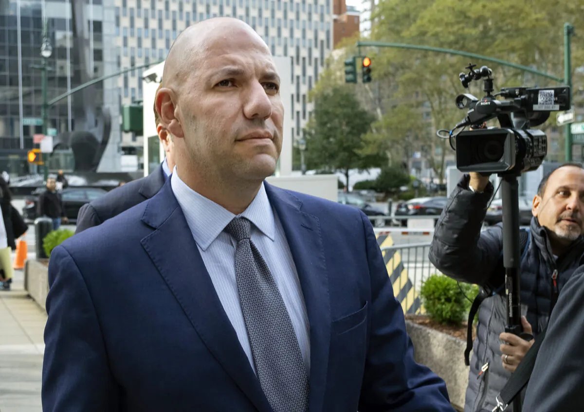 David Correia walks from federal court in New York City, on Oct 17, 2019. (Craig Ruttle/AP Photo)
