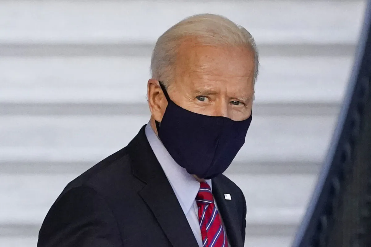 President Joe Biden walks to board Marine One on the South Lawn of the White House, on Feb. 5, 2021. (Alex Brandon/AP Photo)