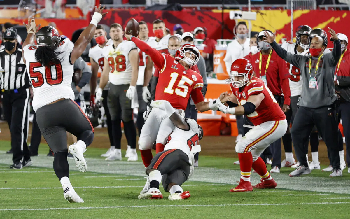 Tampa Bay Buccaneers v Kansas City Chiefs at the Super Bowl LV at Raymond James Stadium in Tampa, Florida, on Feb. 7, 2021. (Eve Edelheit/Reuters)