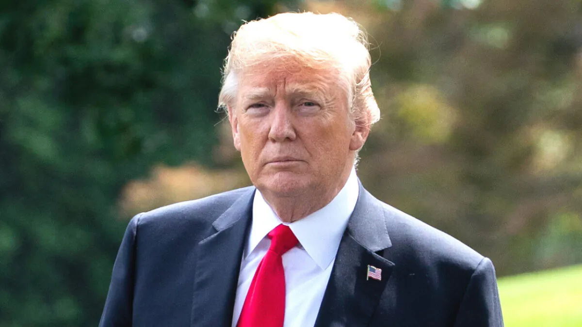 President Donald Trump before boarding Marine One on the South Lawn of the White House in Washington on May 29, 2018. (Samira Bouaou/The Epoch Times)