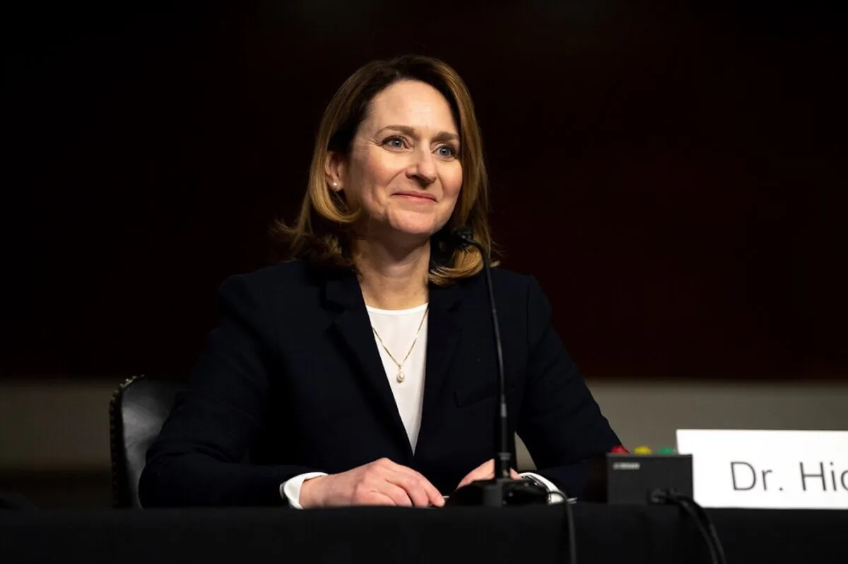 Kathleen H. Hicks appears before the Senate Armed Services Committee at a hearing to consider her nomination to be deputy secretary of defense, in Washington, on Feb. 2, 2021. (EJ Hersom/Department of Defense)