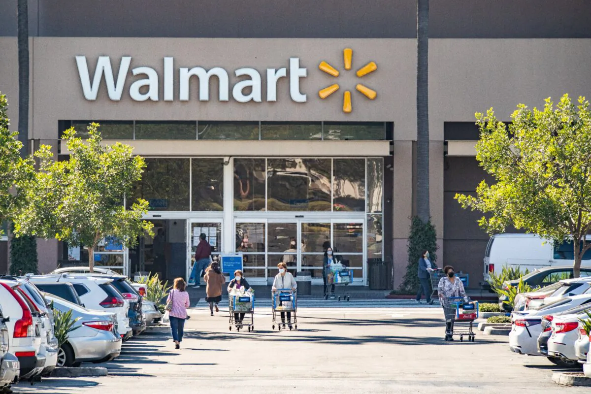 A view of a Walmart store in Irvine, Calif., on Feb. 5, 2021. (John Fredricks/The Epoch Times)