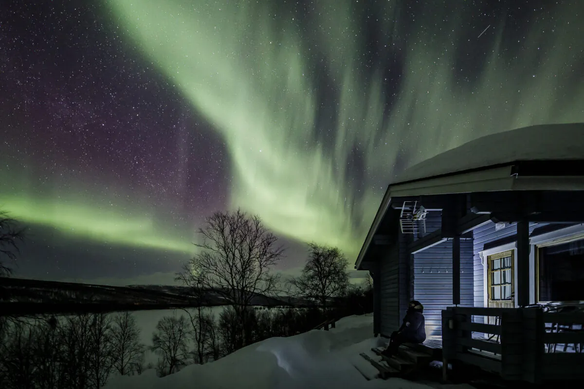 Watching the lights from the cottage stairs. (Rayann Elzein Photography)