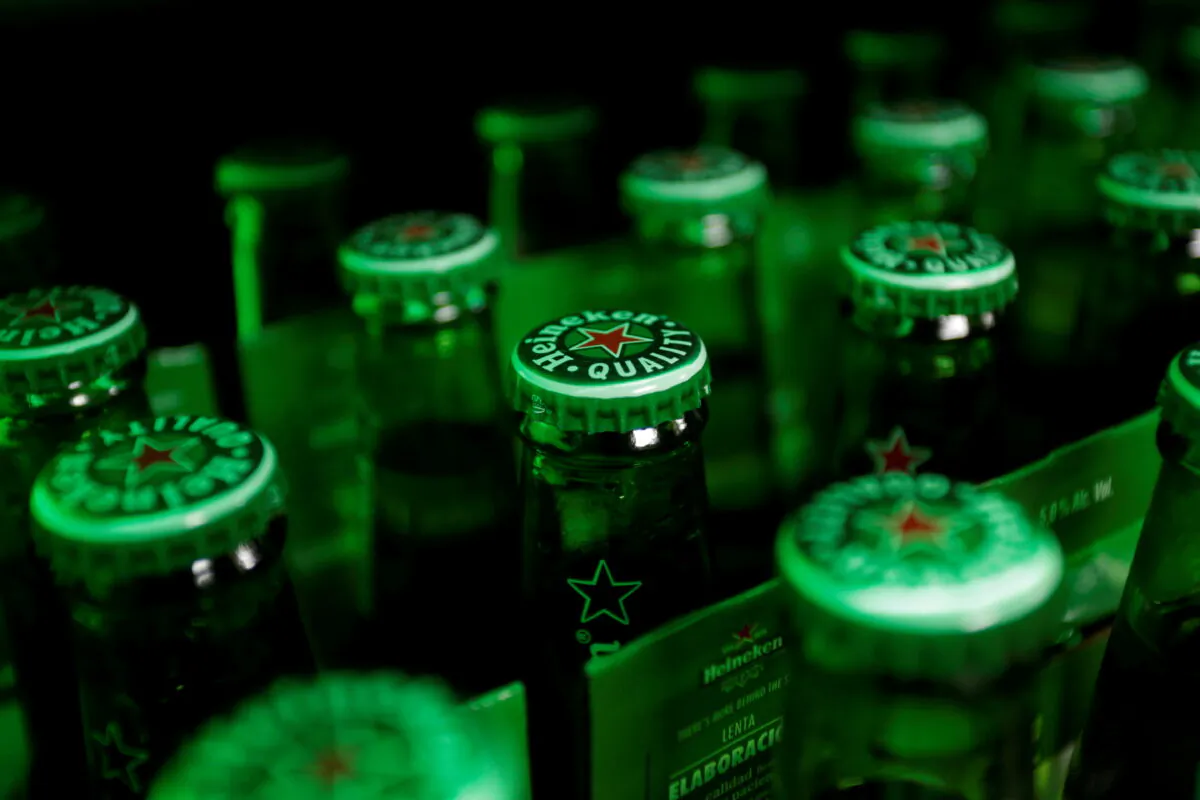 Heineken beer bottles are seen at a bar in Monterrey, Mexico, on June 20, 2017. (Daniel Becerril/File Photo/Reuters)