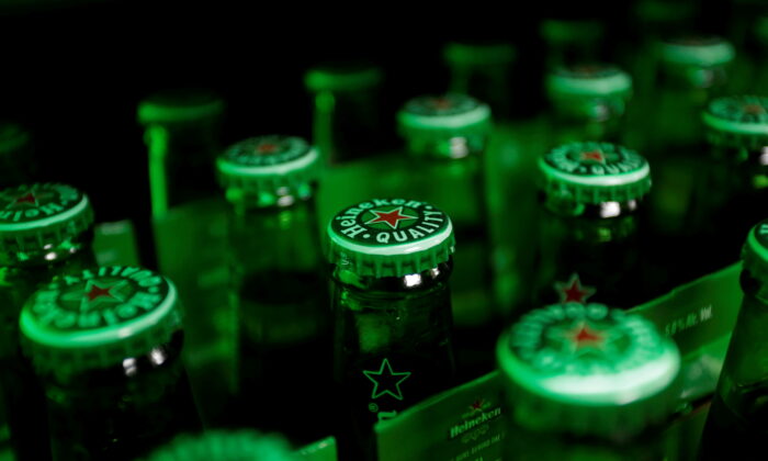 Heineken beer bottles are seen at a bar in Monterrey, Mexico, on June 20, 2017. (Daniel Becerril/File Photo/Reuters)