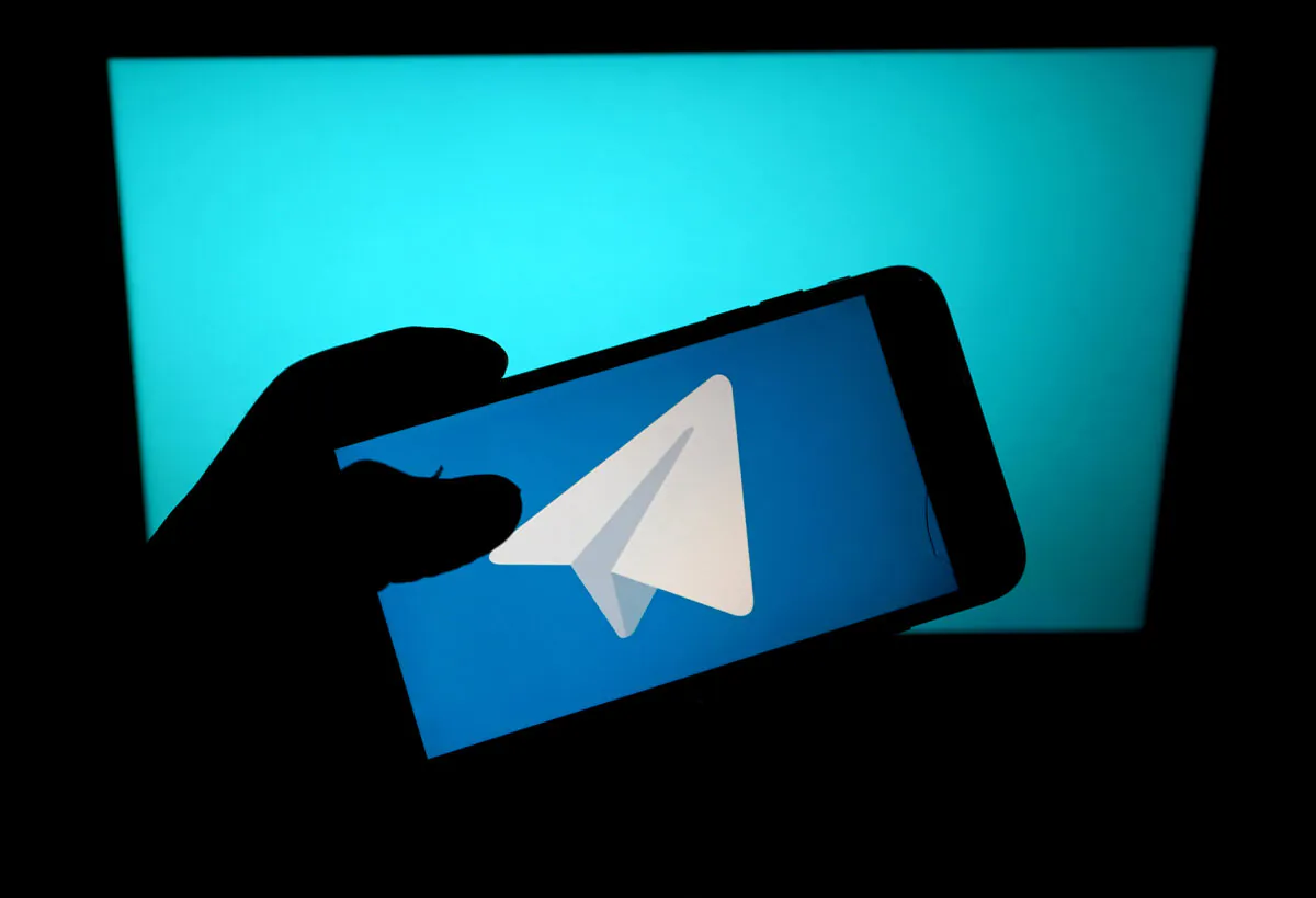 The messaging service Telegram app is seen on a mobile phone in London on Jan. 11, 2021. (Edward Smith/Getty Images)
