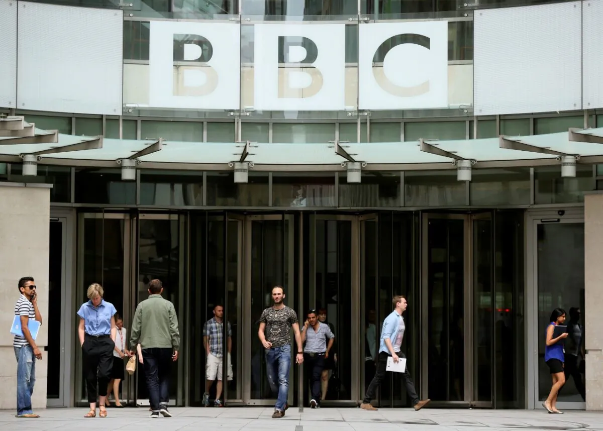 People arrive and depart from Broadcasting House, the headquarters of the BBC, in London, on July 2, 2015. (Paul Hackett/File Photo/Reuters)