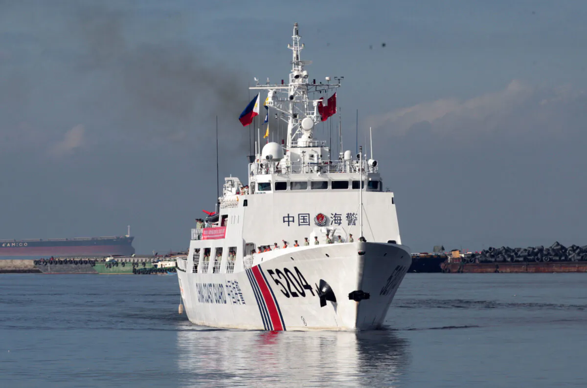 A Chinese Coast Guard ship in Manila port on Jan. 14, 2020. (STR/AFP via Getty Images)