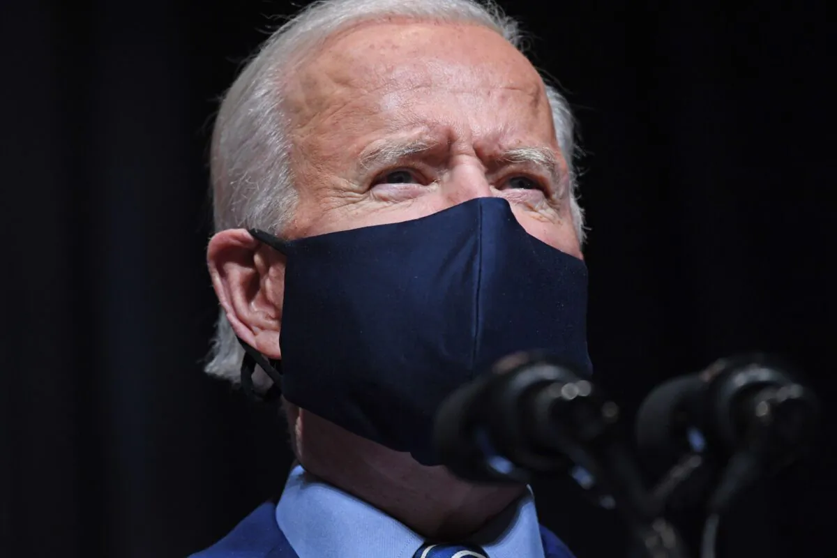 President Joe Biden speaks during a visit to the National Institutes of Health in Bethesda, Md., on Feb. 11, 2021. (Saul Loeb/AFP via Getty Images)