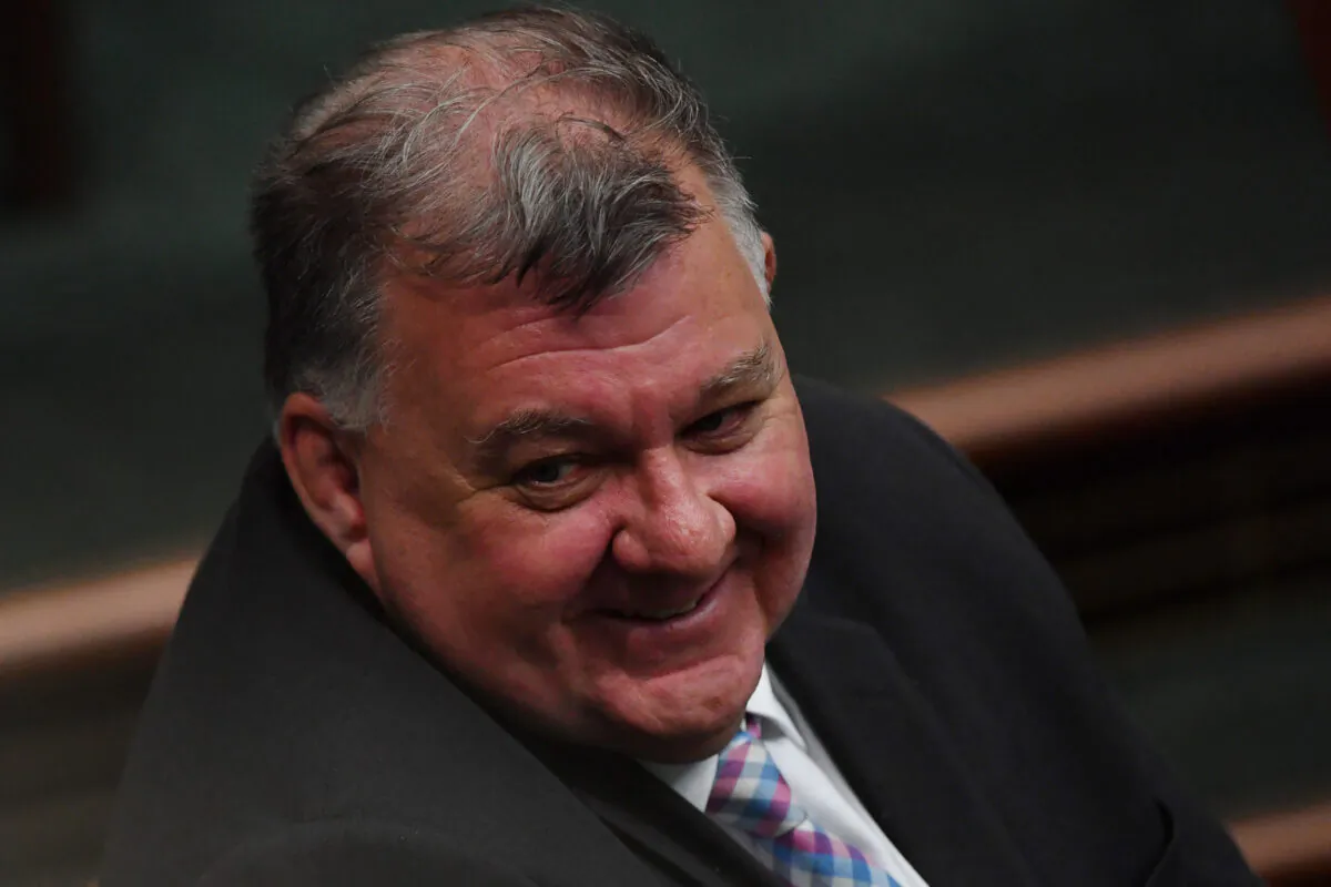 Member for Hughes Craig Kelly looks on during Question Time in the House of Representatives at Parliament House in Canberra, Australia, on Feb. 2, 2021. (Sam Mooy/Getty Images)