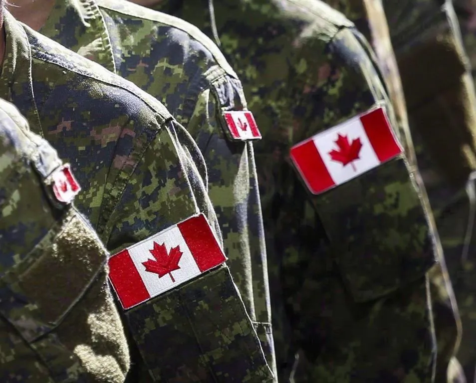 Members of the Canadian Armed Forces marching, in a file photo. (Jeff McIntosh/The Canadian Press)