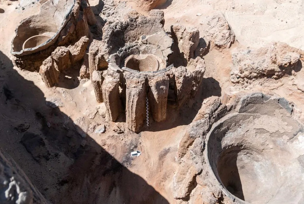A 5000-year-old mass production brewery in the ancient city of Abydos at Sohag Governorate in Egypt, is shown in this image released on Feb. 13, 2021. (Egyptian Ministry of Antiquities/Handout via Reuters)