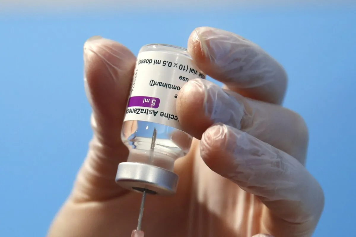 A health worker prepares a dose of the AstraZeneca vaccine to be administered in Fiumicino, near Rome's international airport on Feb. 11, 2021. (Alessandra Tarantino/AP Photo)