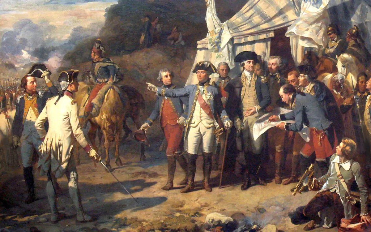 The "Siege of Yorktown (1781)" painting by Auguste Couder. (Public Domain)
