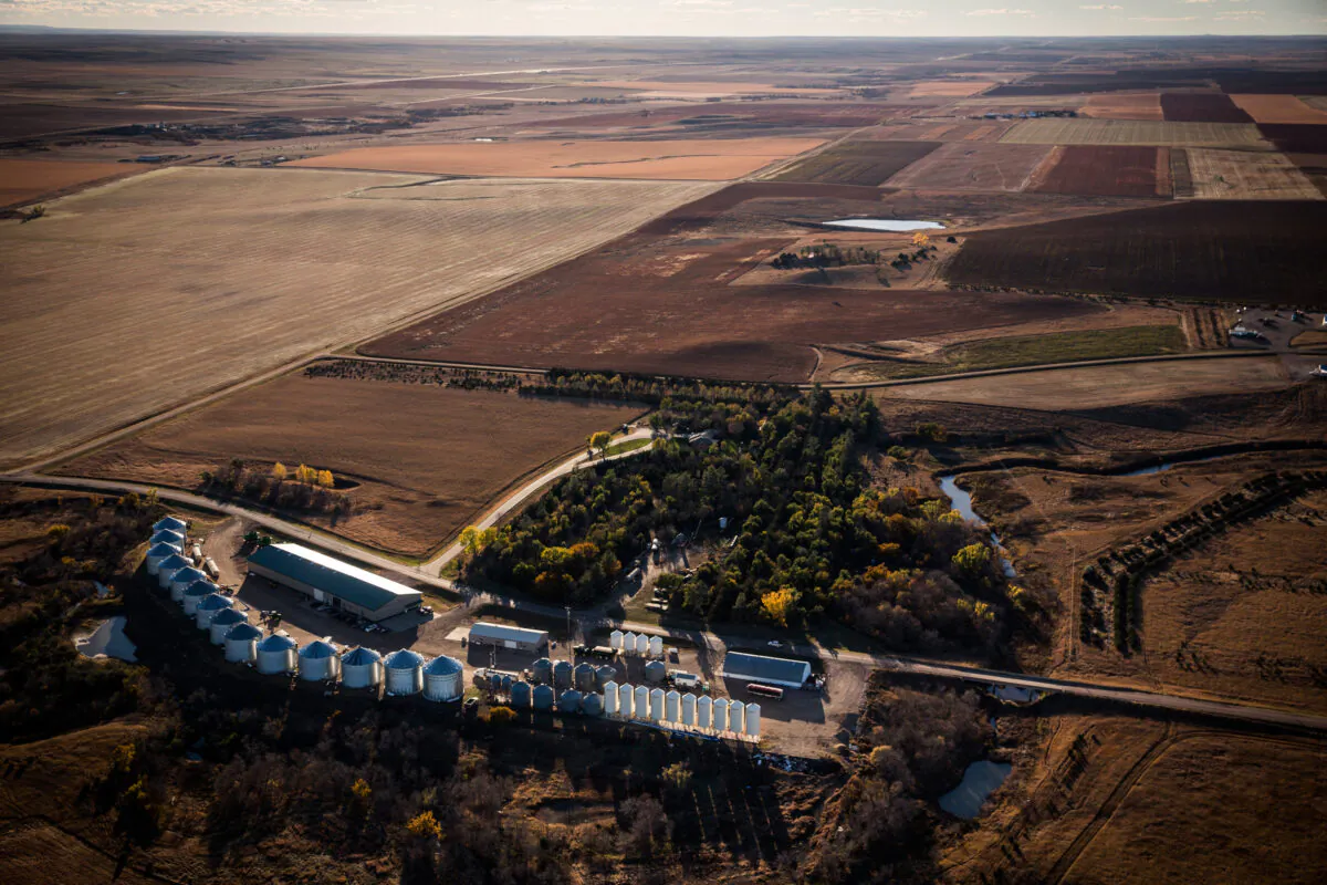 A farm is seen near the land where the proposed Keystone XL pipeline would pass south of Pierre, S.D., on Oct. 13, 2014. (Andrew Burton/Getty Images)