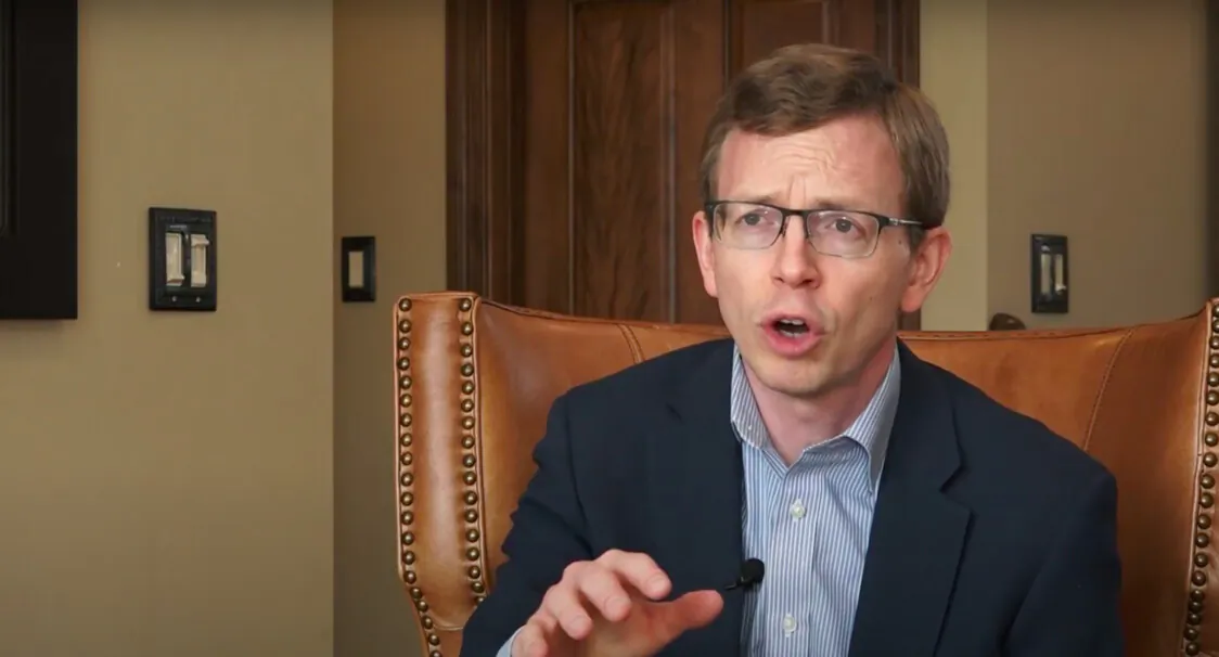 Rep. Dusty Johnson, (R-S.D), during an interview at his house in Mitchell, S.D., on Feb. 12, 2020. (Bowen Xiao/The Epoch Times)