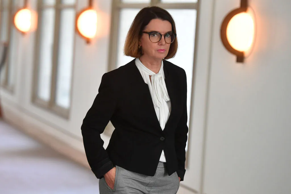 Minister for Families and Social Services Anne Ruston during a press conference at Parliament House in Canberra, Australia, on March 24, 2020. (Sam Mooy/Getty Images)