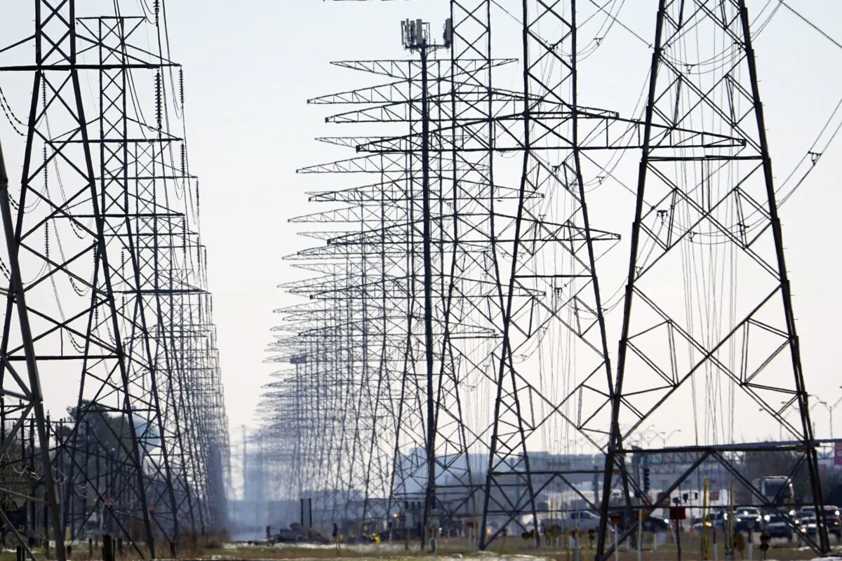 Power lines are shown, in Houston, Texas, on Feb. 16, 2021. (David J. Phillip/AP Photo)