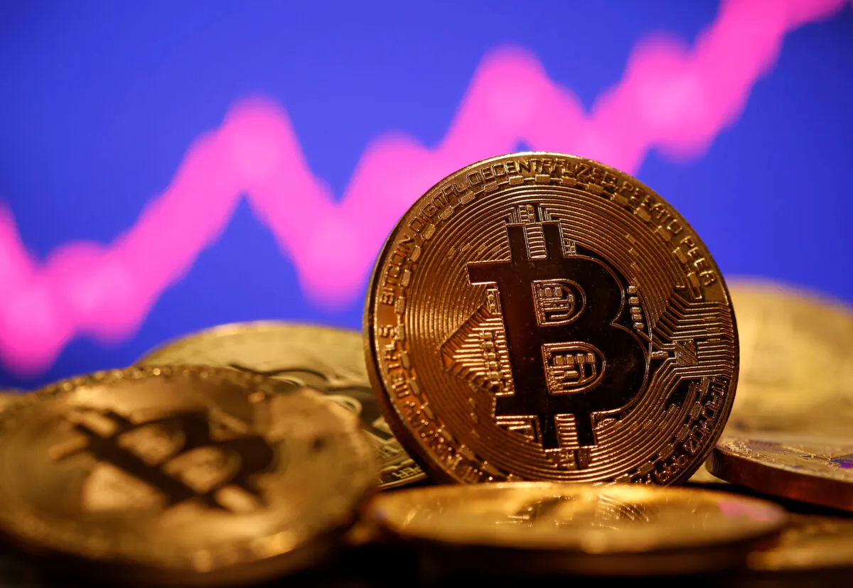 A representation of virtual currency bitcoin in this illustration taken on Jan. 8, 2021. (Dado Ruvic/Reuters)
