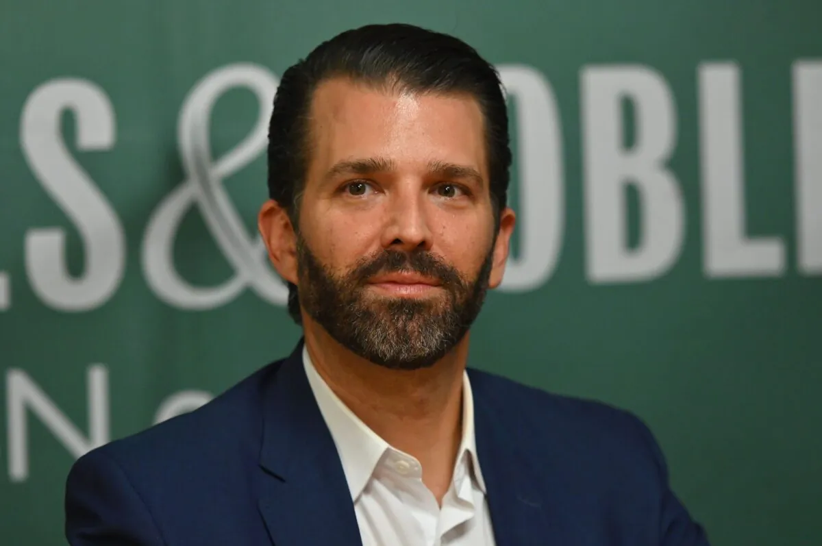 Donald Trump Jr. poses during a signing event for his new book at Barnes & Noble on 5th Avenue in New York on Nov. 5, 2019. (Angela Weiss/AFP via Getty Images)