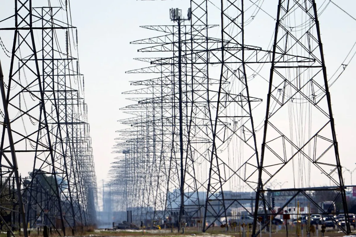 Power lines seen in Houston, Texas, on Feb. 16, 2021. (David J. Phillip/AP Photo)