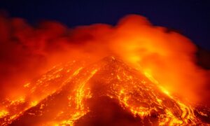 Sicilian Village Cleans Up Ash, Unusual Stones Ejected From Mt Etna Eruption