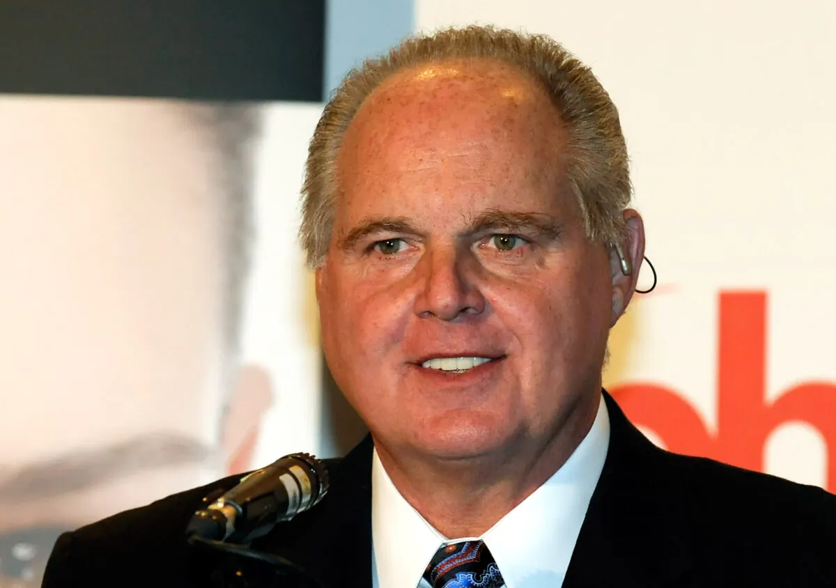 Radio talk show host and conservative commentator Rush Limbaugh, one of the judges for the 2010 Miss America Pageant, speaks during a news conference for judges at the Planet Hollywood Resort & Casino in Las Vegas, Nev. on Jan. 27, 2010. (Ethan Miller/Getty Images)