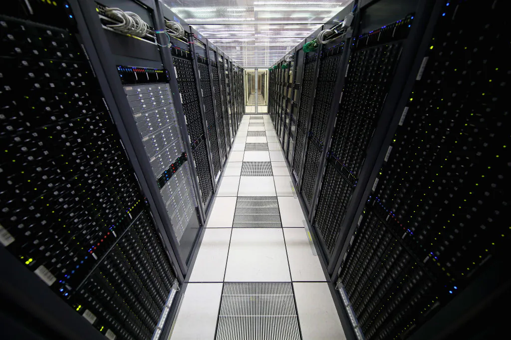 A general view in the CERN Data Centre of the 1450 m2 main room during a behind the scenes tour at CERN on April 19, 2017 in Meyrin, Switzerland. (Dean Mouhtaropoulos/Getty Images)
