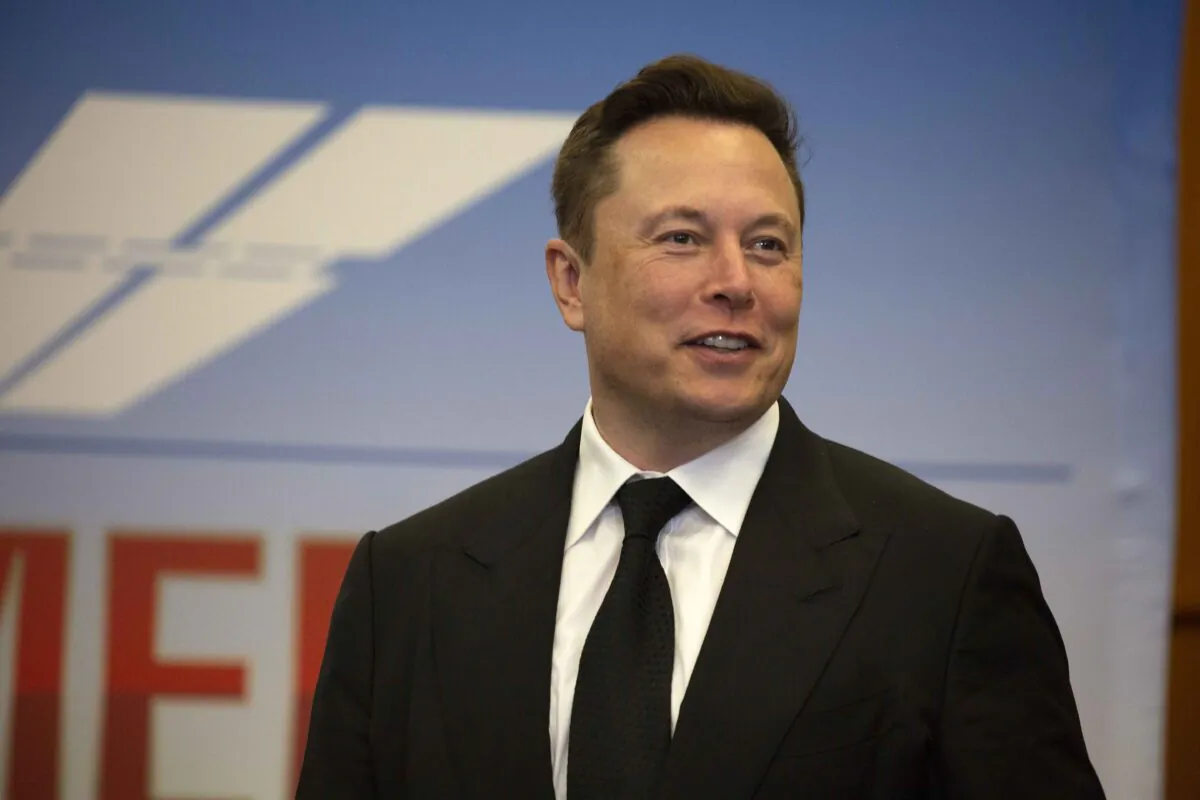 Elon Musk, founder and CEO of SpaceX, participates in a press conference at the Kennedy Space Center in Cape Canaveral, Fla., on May 27, 2020. (Saul Martinez/Getty Images)