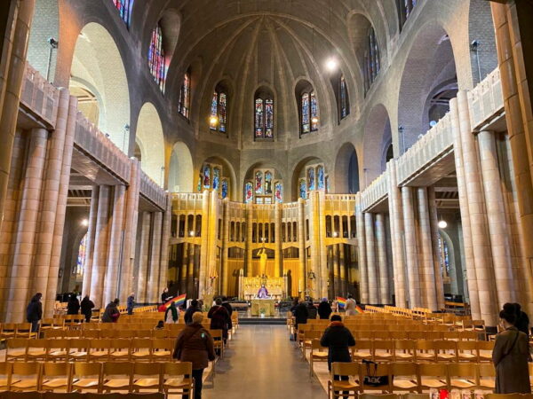 a mass in the Belgium's national Koekelberg basilica