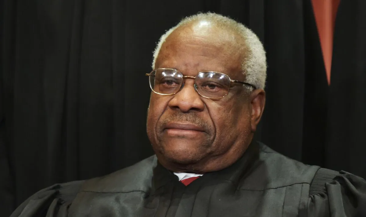 Associate Justice Clarence Thomas poses for the official group photo at the U.S. Supreme Court in the District of Columbia on Nov. 30, 2018. (Mandel Ngan/AFP via Getty Images)