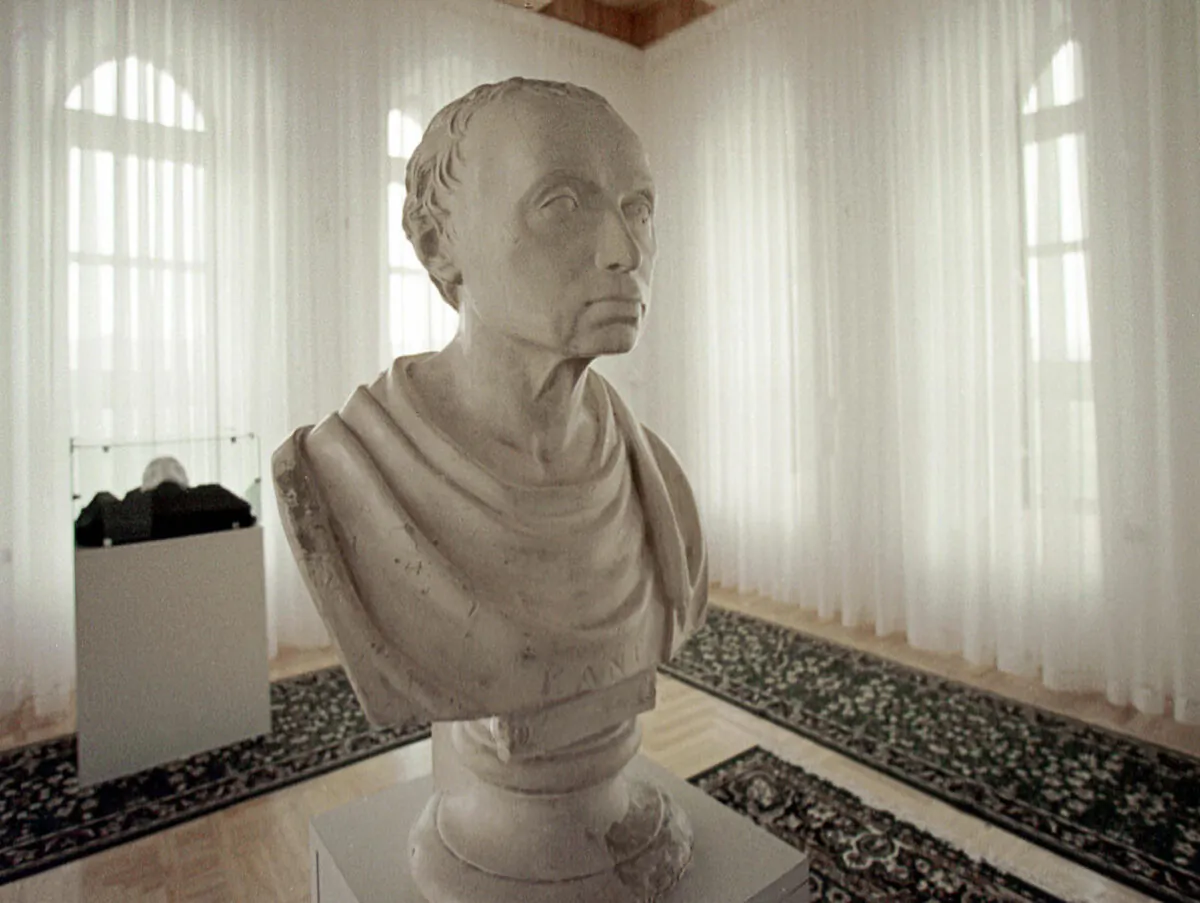 An undated file photo shows the bust of German philosopher Immanuel Kant in his museum in Kaliningrad, Russia. (Stringer/AFP via Getty Images)